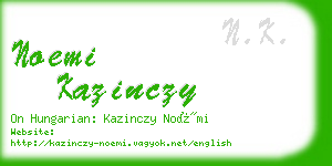 noemi kazinczy business card